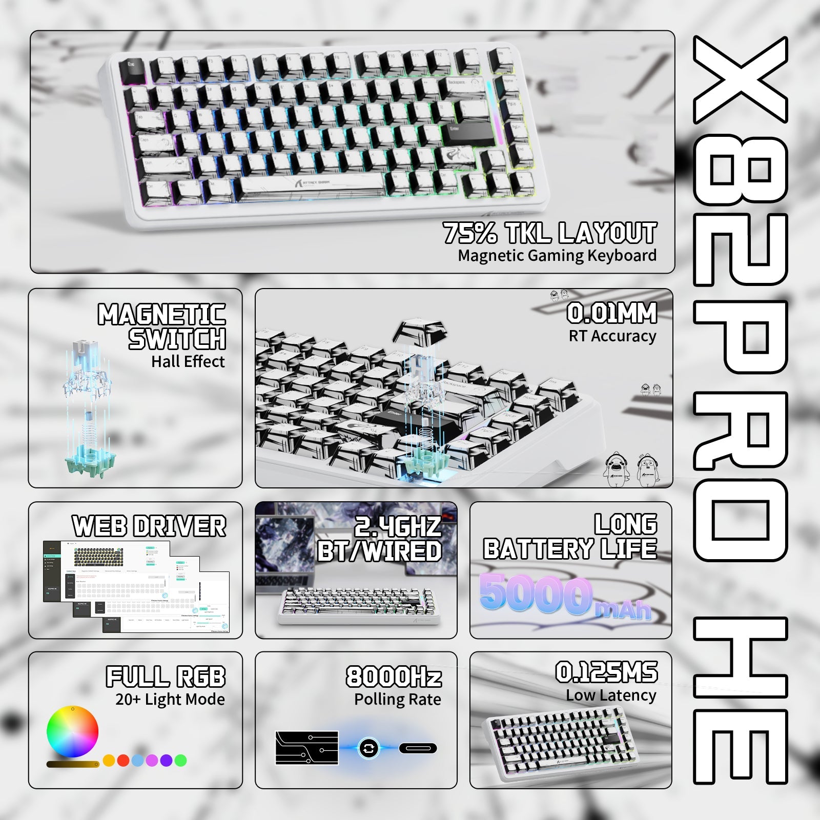ATTACK SHARK X82PRO HE