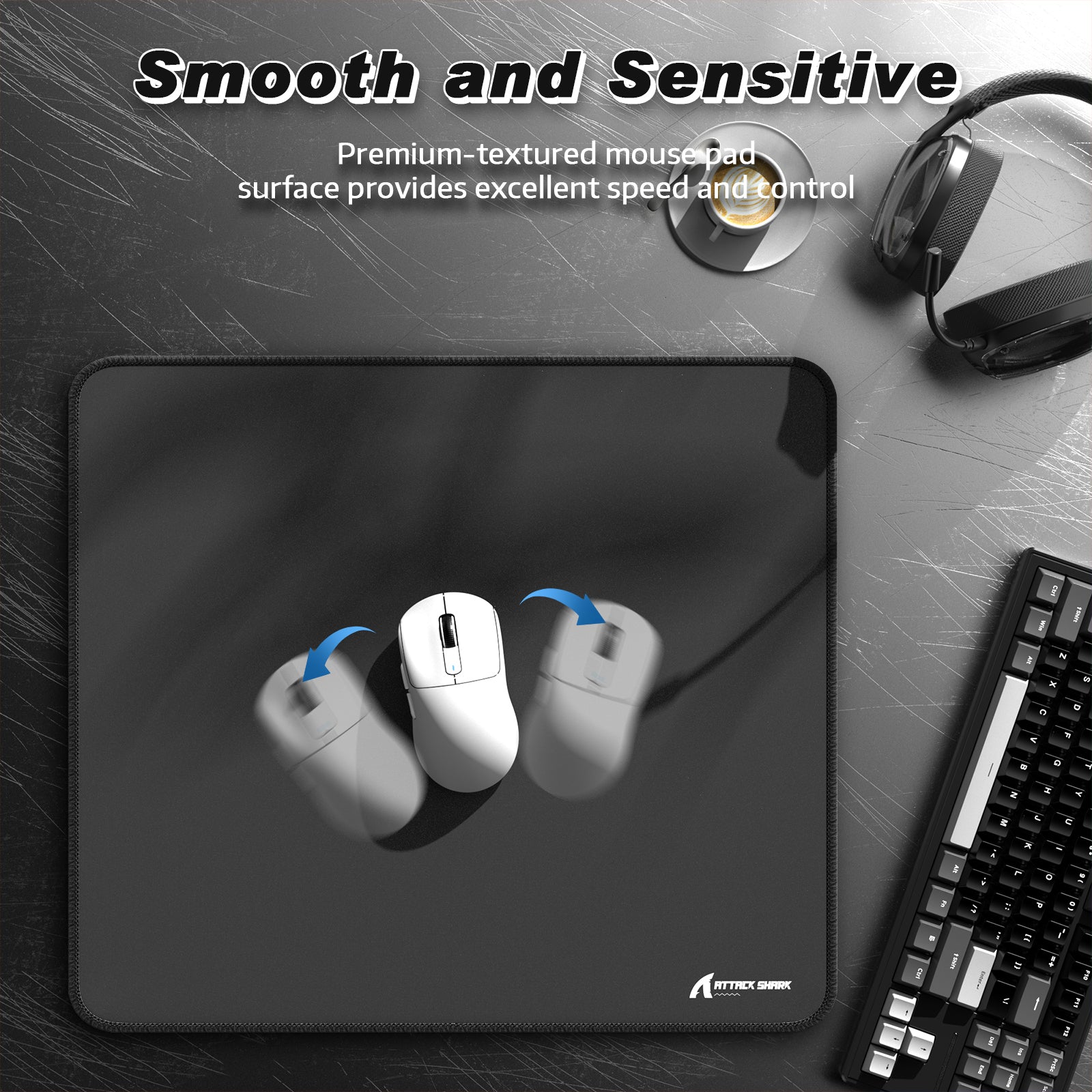 ATTACK SHARK CM02 eSport Gaming Mousepad (450x400x4 MM)