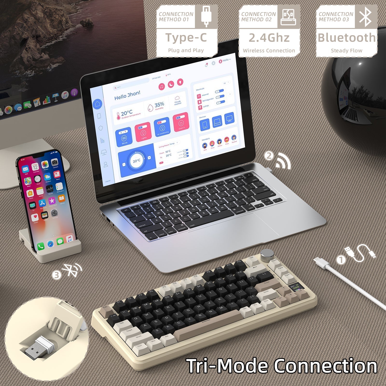ATTACK SHARK X85PRO Tri-mode Gasket Mechanical Keyboard
