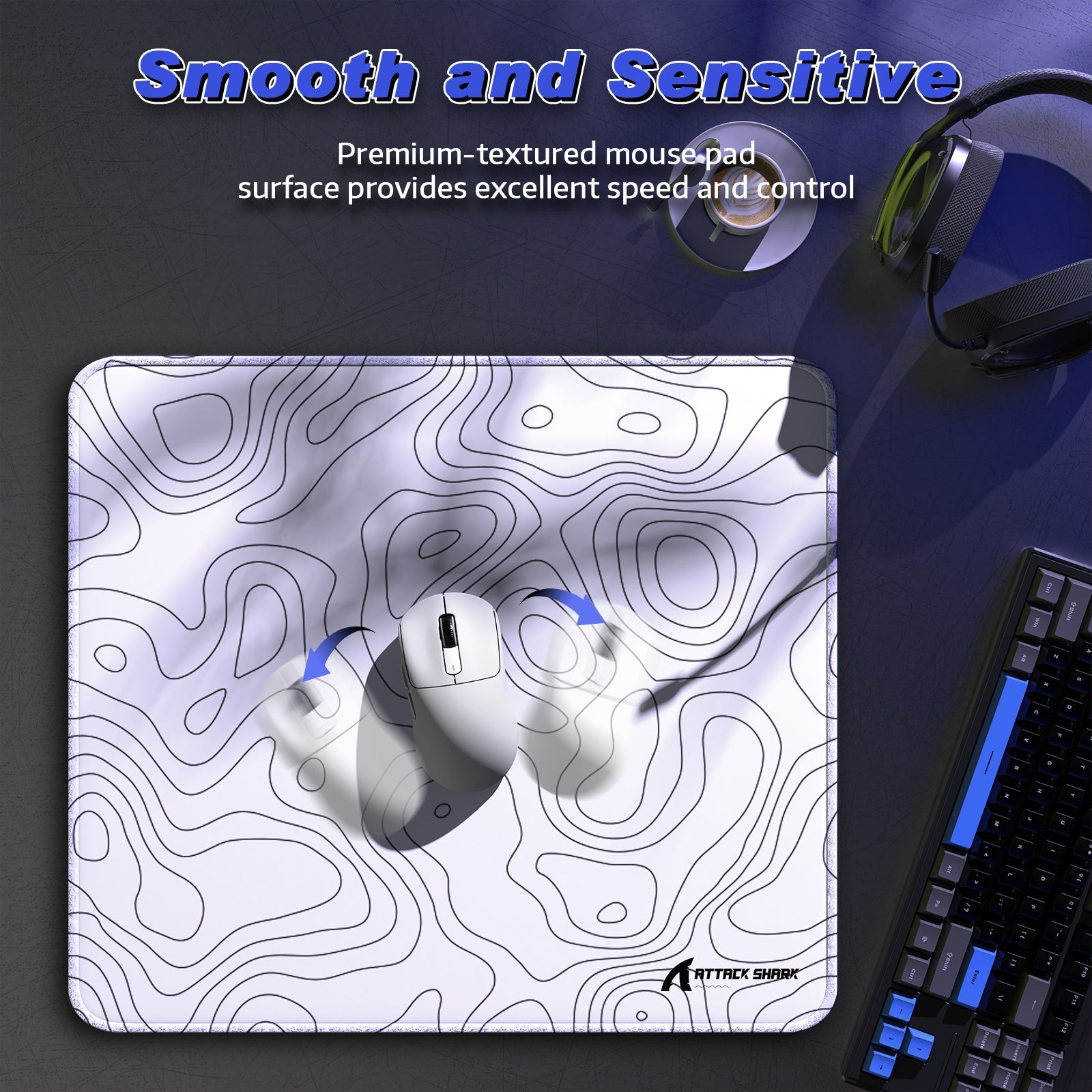 ATTACK SHARK CM02 eSport Gaming Mousepad (450x400x4 MM)