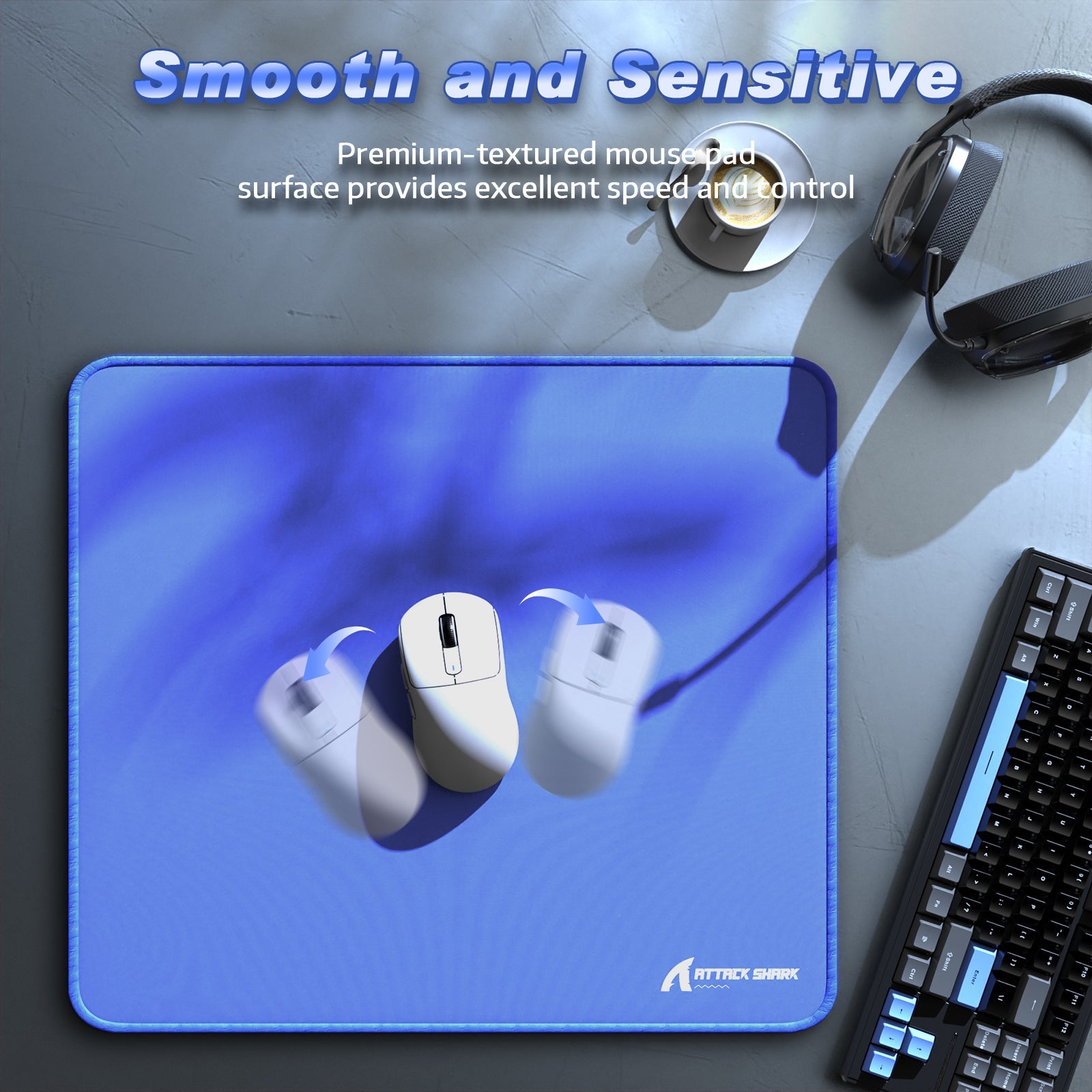 ATTACK SHARK CM02 eSport Gaming Mousepad (450x400x4 MM)