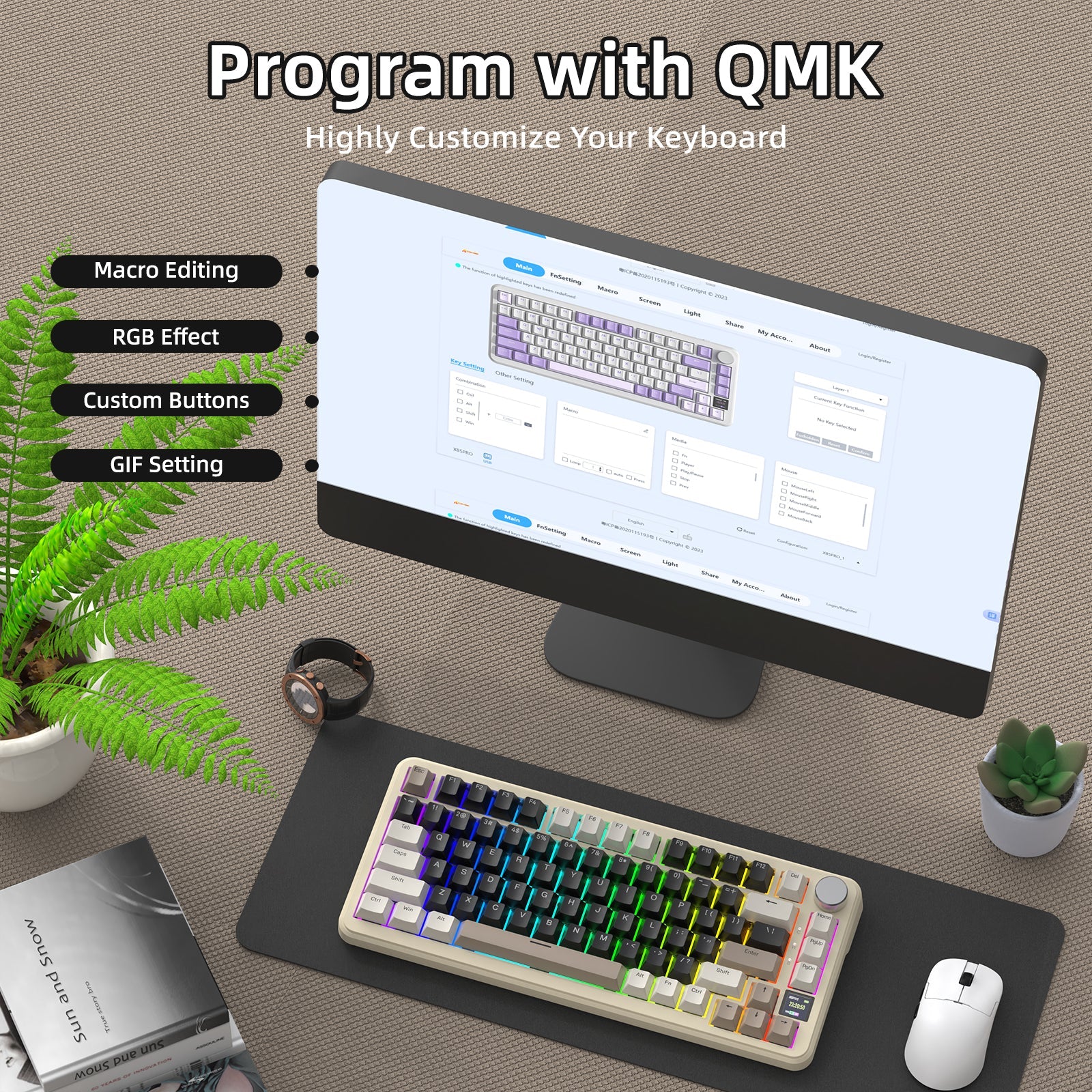 ATTACK SHARK X85PRO Tri-mode Gasket Mechanical Keyboard