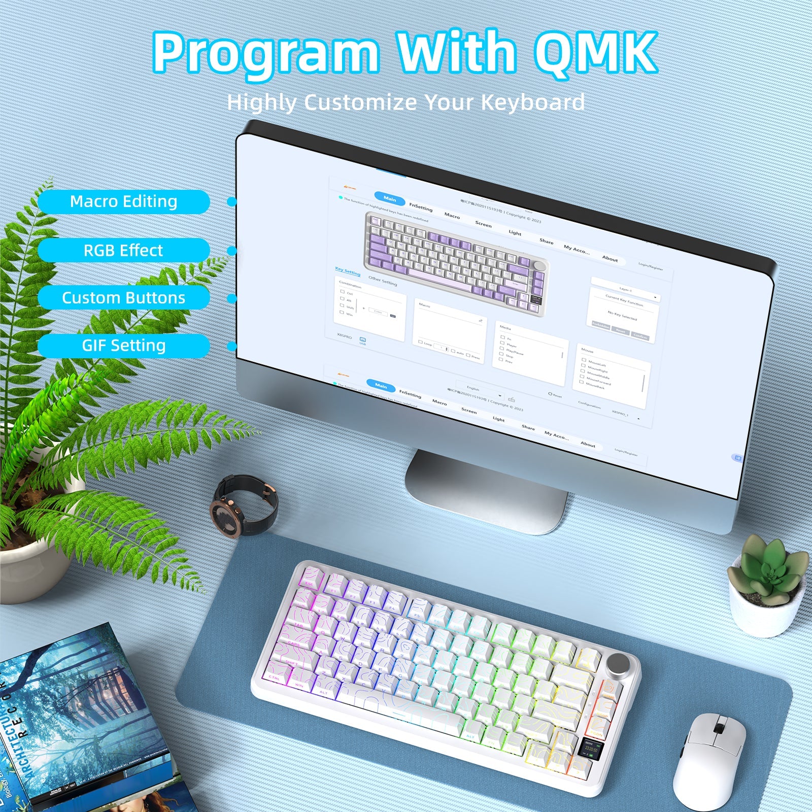 ATTACK SHARK X85PRO Tri-mode Gasket Mechanical Keyboard